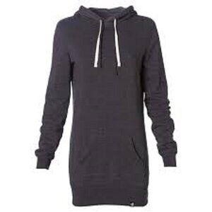 80Eighty Women's Gray Fleece Lined Hooded Dress Grunge Streetwear S / M NWT's